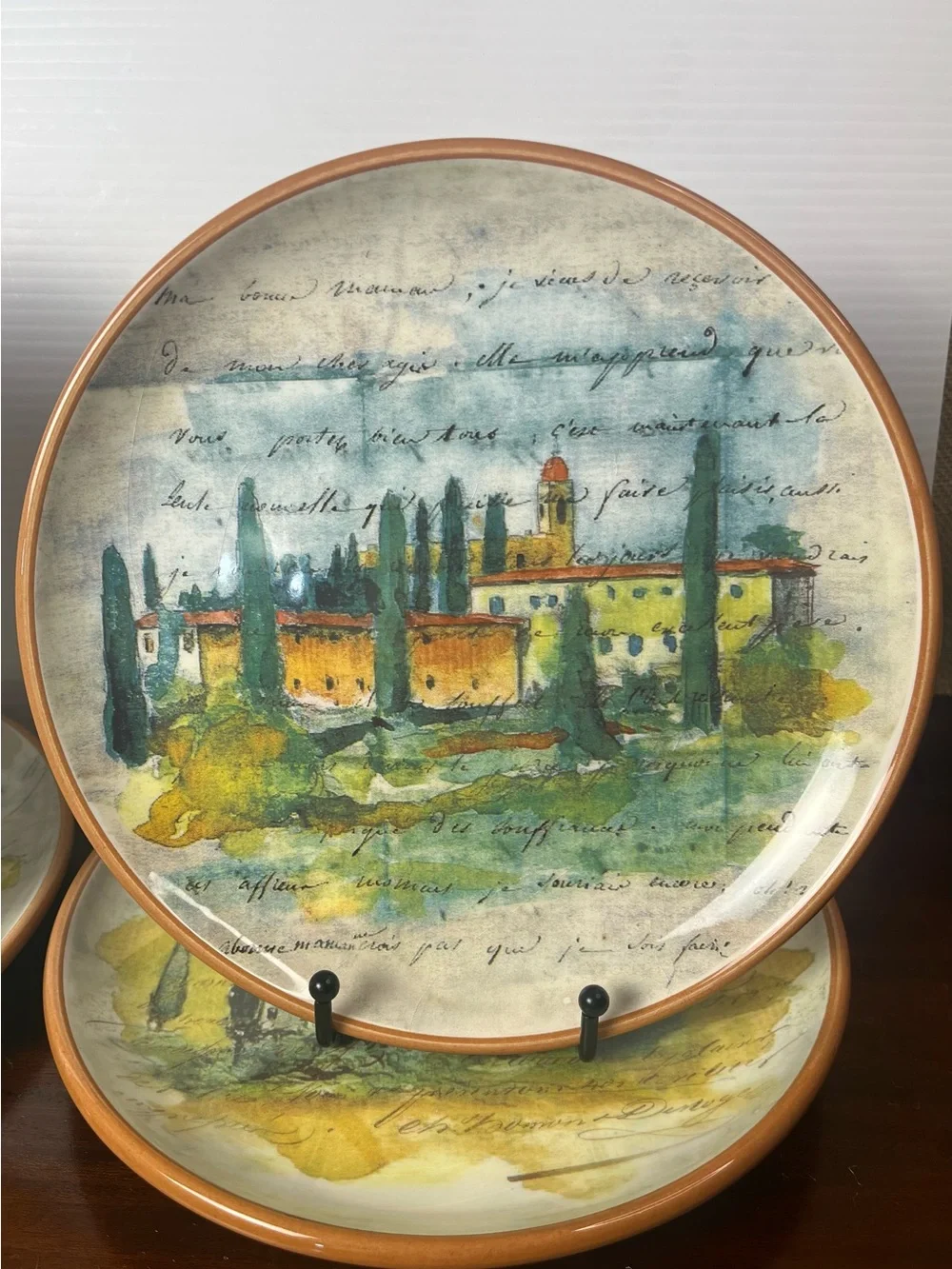 Williams Sonoma Paysage Salad Dessert Bowl (Deep) by Marc Lacaze Set Of 4 10inch